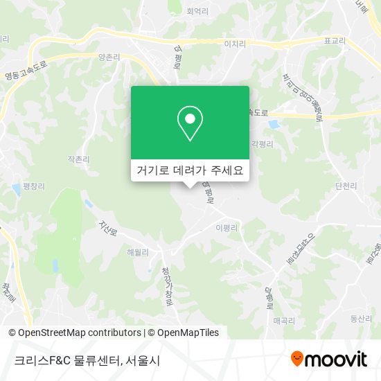 크리스F&C 물류센터 지도