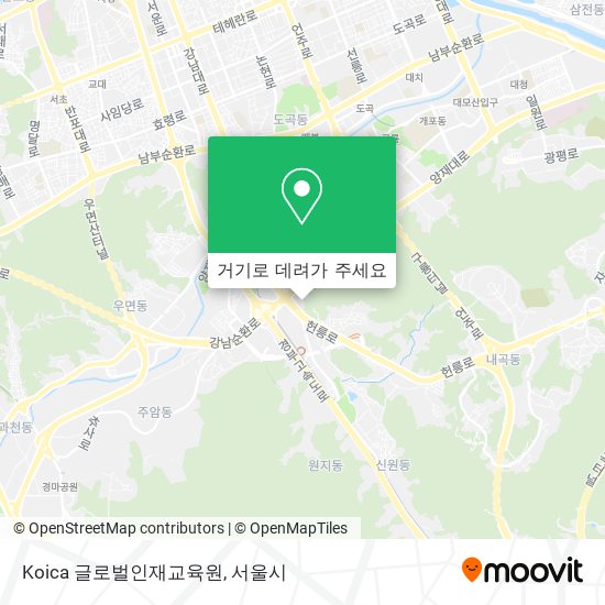 Koica 글로벌인재교육원 지도