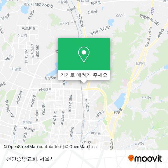 천안중앙교회 지도