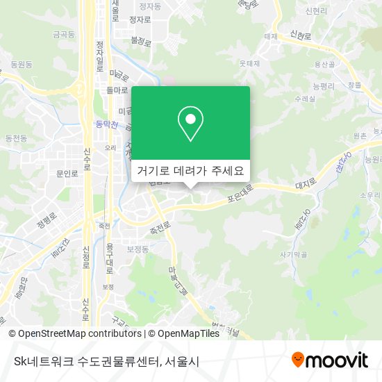 Sk네트워크 수도권물류센터 지도