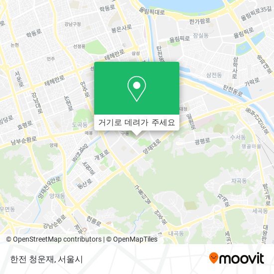 한전 청운재 지도