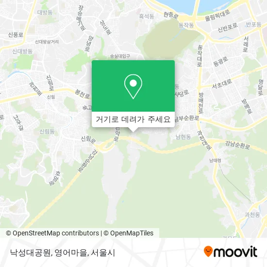 낙성대공원, 영어마을 지도
