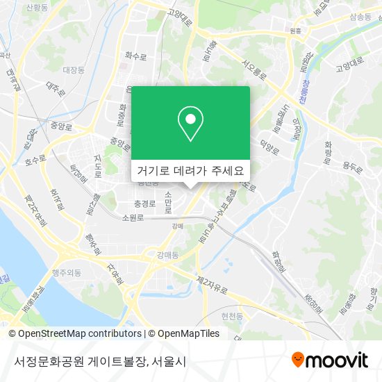 서정문화공원 게이트볼장 지도