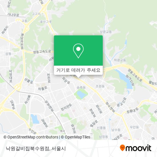 낙원갈비집북수원점 지도