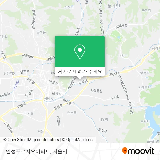 안성푸르지오아파트 지도
