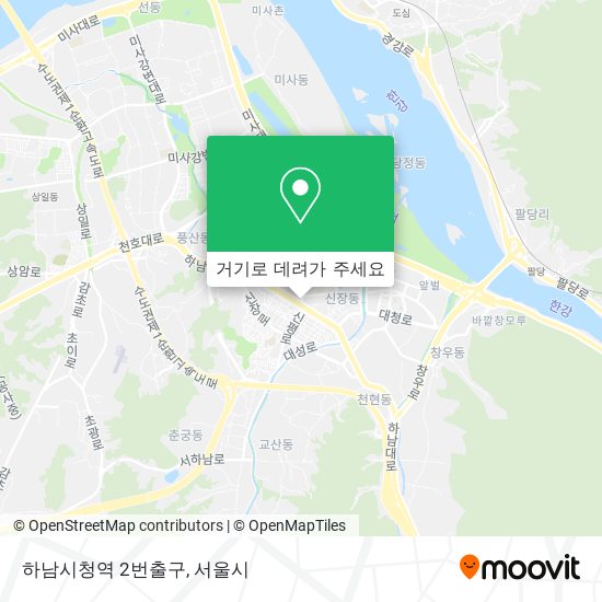 하남시청역 2번출구 지도