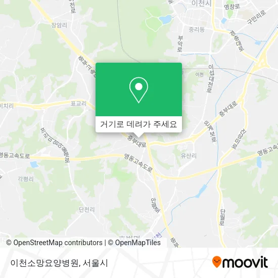 이천소망요양병원 지도