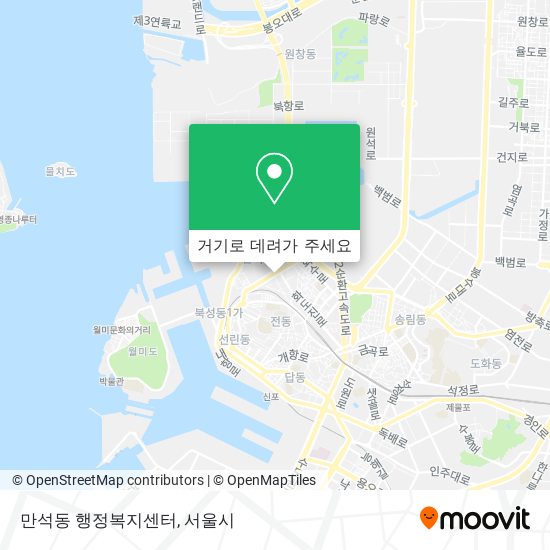 만석동 행정복지센터 지도