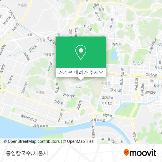 통일칼국수 지도