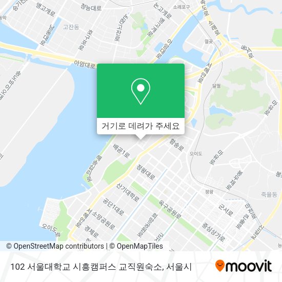 102 서울대학교 시흥캠퍼스 교직원숙소 지도