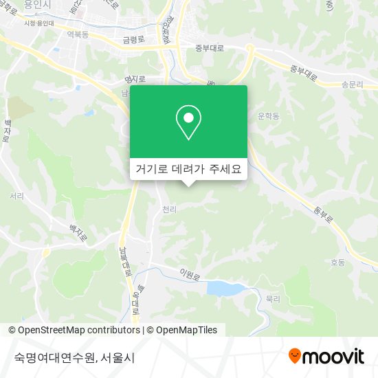 숙명여대연수원 지도
