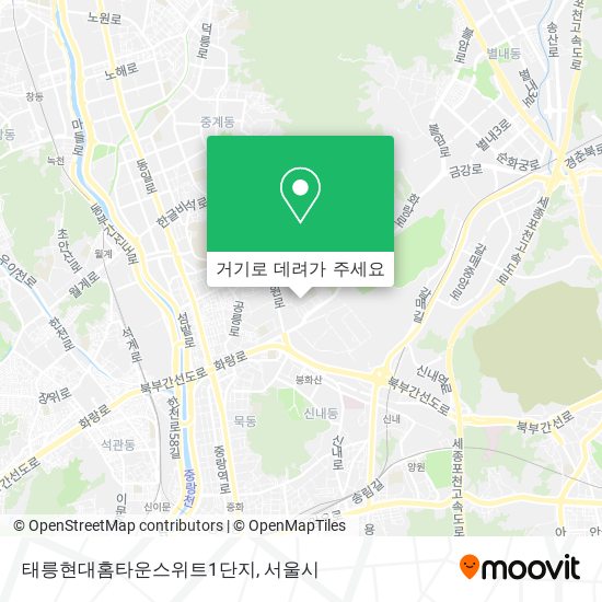 태릉현대홈타운스위트1단지 지도