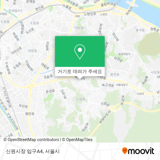 신원시장                 입구A4 지도
