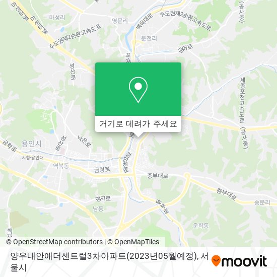 양우내안애더센트럴3차아파트(2023년05월예정) 지도
