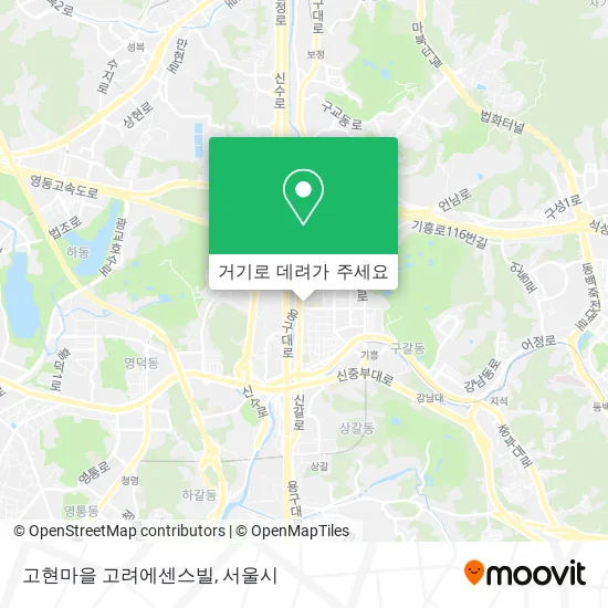 고현마을 고려에센스빌 지도