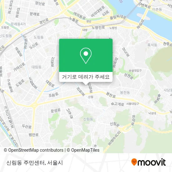 신림동 주민센터 지도