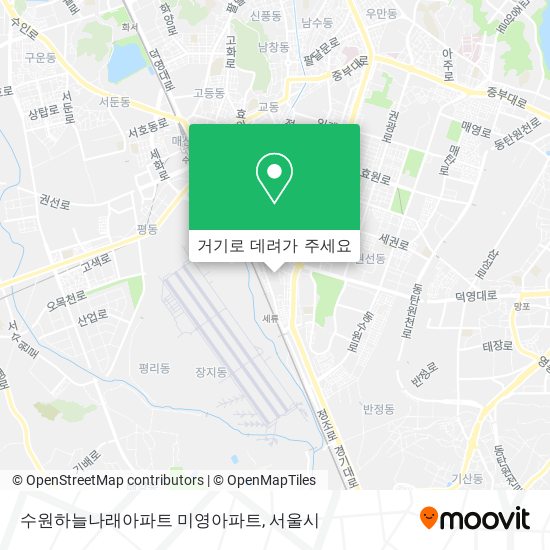 수원하늘나래아파트 미영아파트 지도