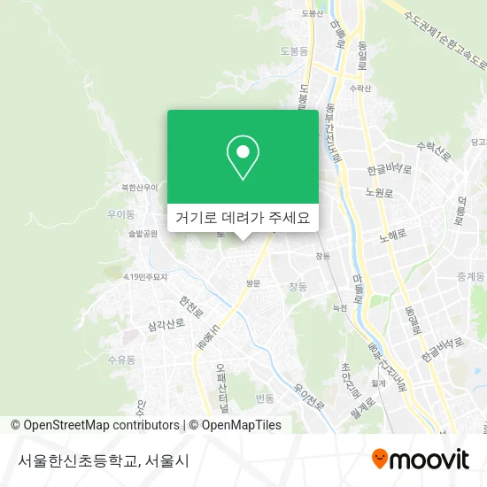 서울한신초등학교 지도