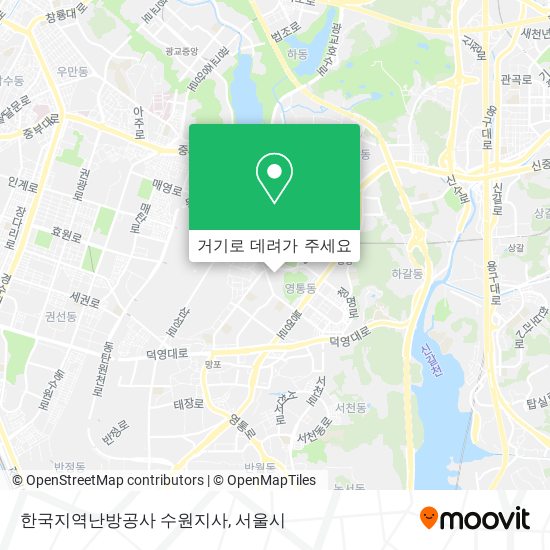 한국지역난방공사 수원지사 지도