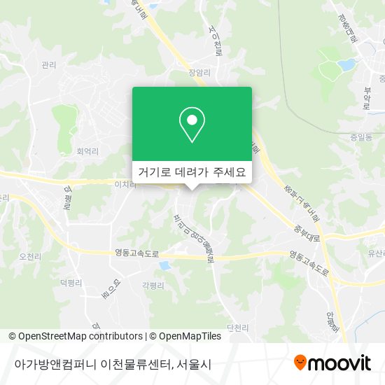 아가방앤컴퍼니 이천물류센터 지도