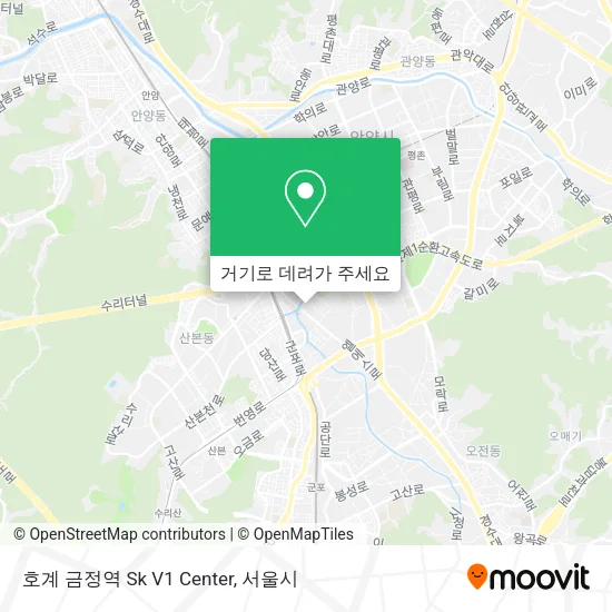 호계 금정역 Sk V1 Center 지도