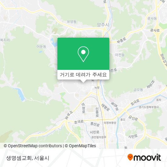 생명셈교회 지도