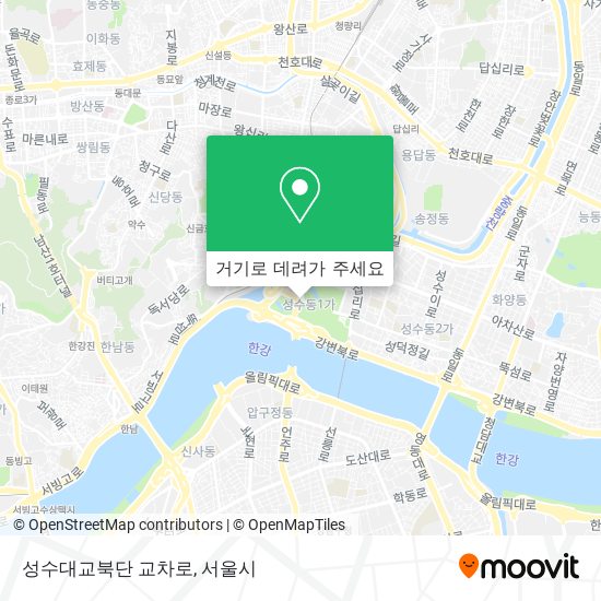 성수대교북단 교차로 지도