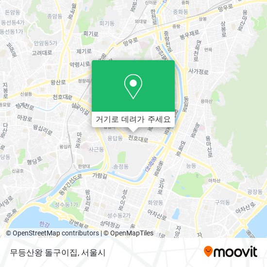 무등산왕              돌구이집 지도