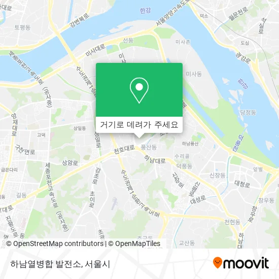 하남열병합 발전소 지도
