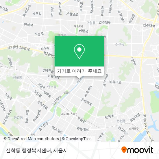 선학동 행정복지센터 지도