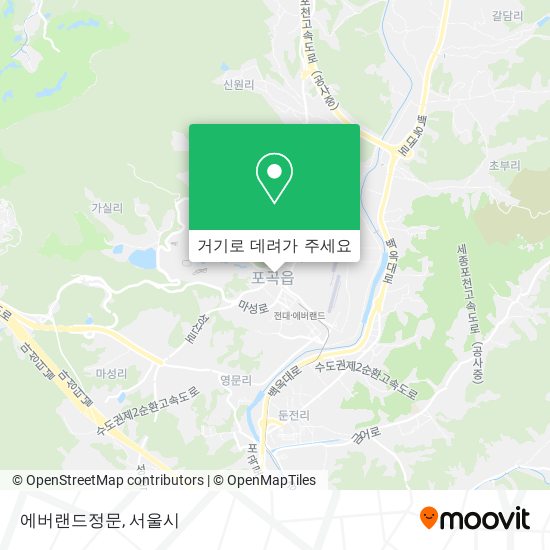 에버랜드정문 지도
