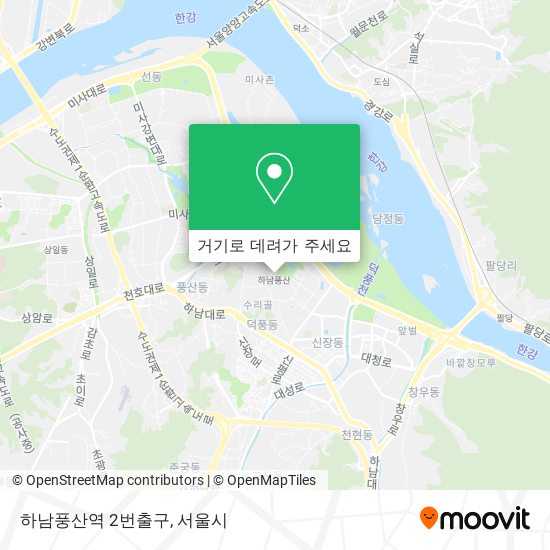 하남풍산역 2번출구 지도