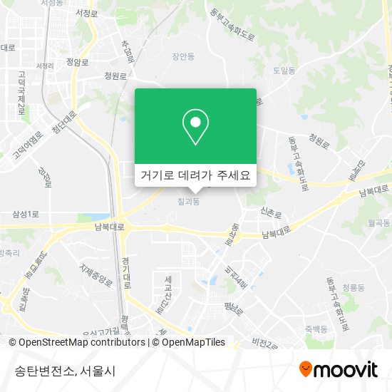 송탄변전소 지도
