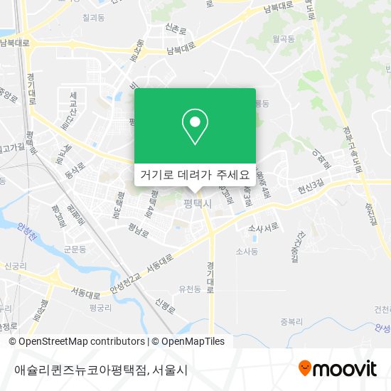 애슐리퀸즈뉴코아평택점 지도