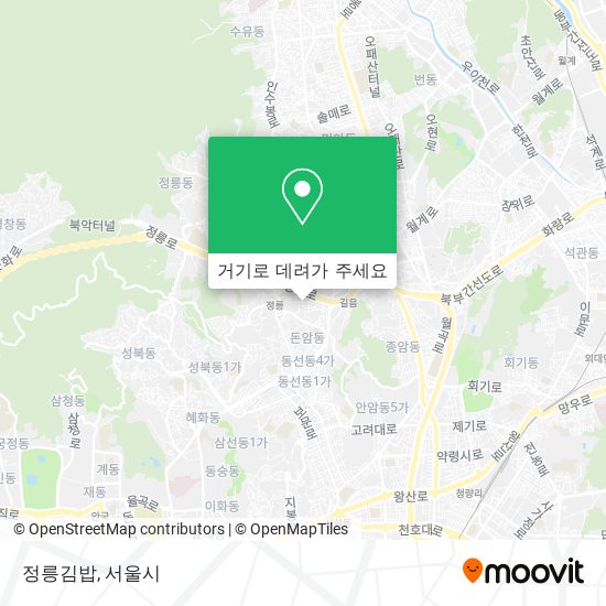 정릉김밥 지도