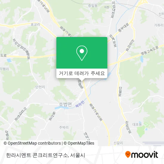 한라시멘트 콘크리트연구소 지도