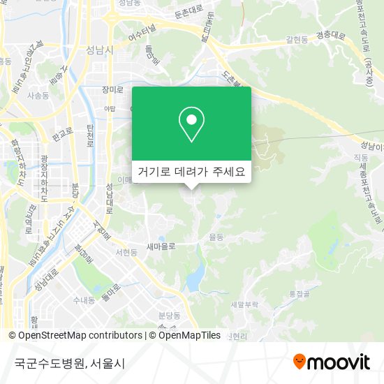 국군수도병원 지도
