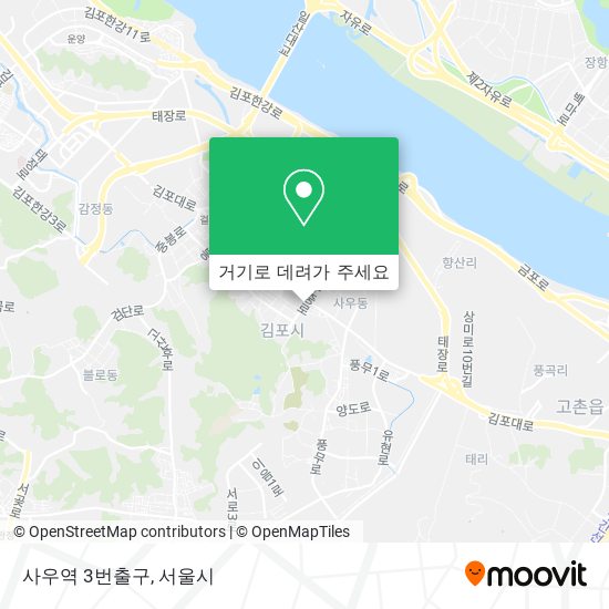 사우역 3번출구 지도