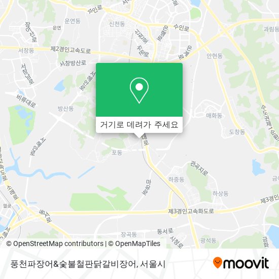 풍천파장어&숯불철판닭갈비장어 지도