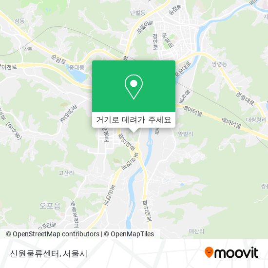 신원물류센터 지도