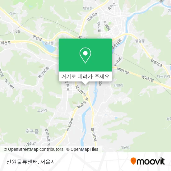 신원물류센터 지도
