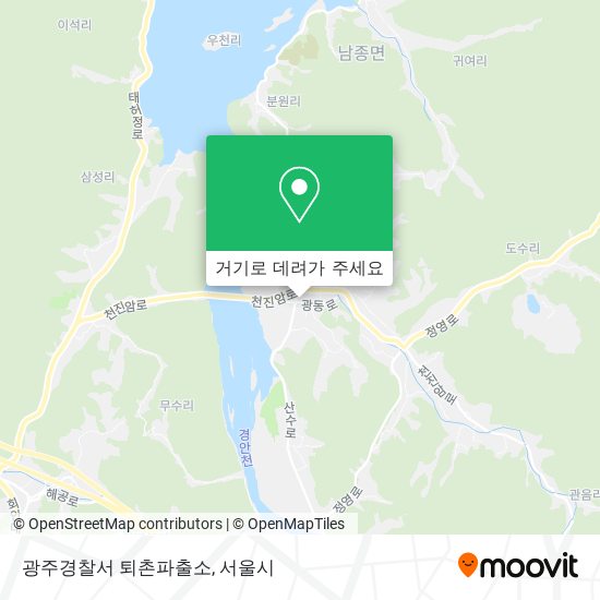 광주경찰서 퇴촌파출소 지도