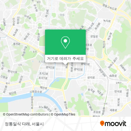 정통일식 다래 지도