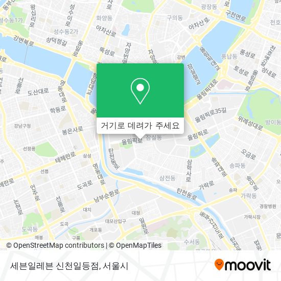 세븐일레븐 신천일등점 지도