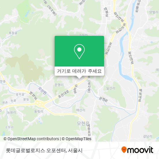 롯데글로벌로지스 오포센터 지도