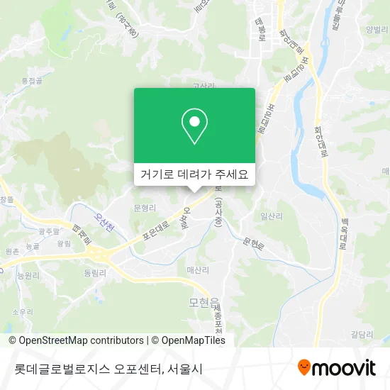 롯데글로벌로지스 오포센터 지도