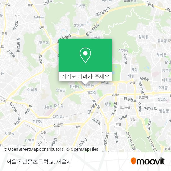 서울독립문초등학교 지도