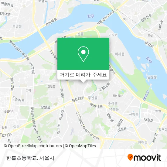 한홀초등학교 지도