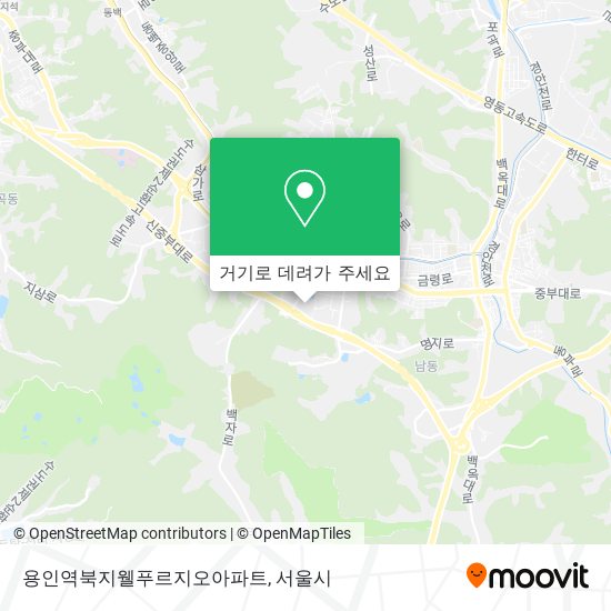 용인역북지웰푸르지오아파트 지도