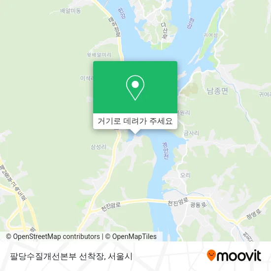 팔당수질개선본부 선착장 지도